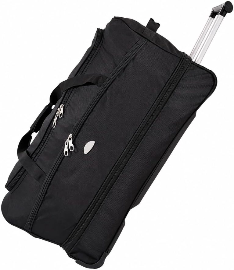 Grand Sac de Voyage 106L à roulettes XXL, Nylon 900D Ultra Résistant, Sac de Sport, Sac de Transport, Valise Souple avec Poignée Télescopique, Grande capacité, Homme Femme (75 cm)