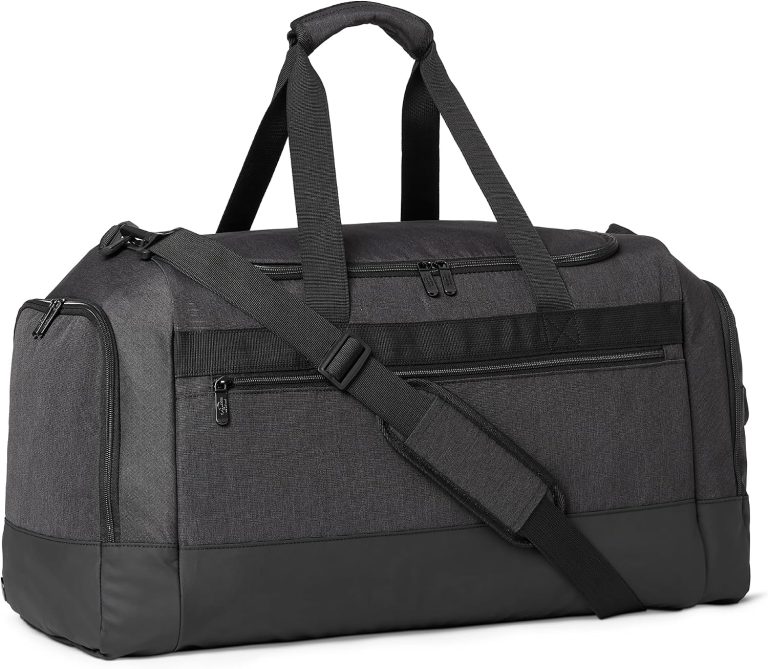 Amazon Essentials Sac de Voyage Léger avec Poche Imperméable et Compartiment à Chaussures, 63,5 cm, Noir