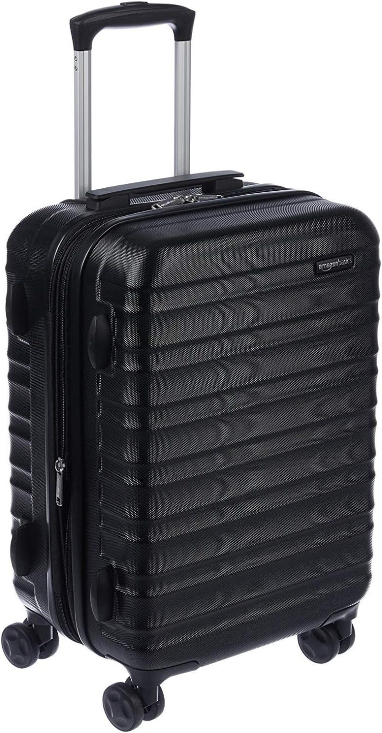 Amazon Basics Valise Rigide Petite, Bagage à Main Extensible ABS, 55x37,5x25,5cm